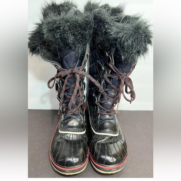 Sorel Womens Tofino Winter Boot Tall Black/Red NL2191-010 Size 8 12” Superb! - Picture 3 of 10